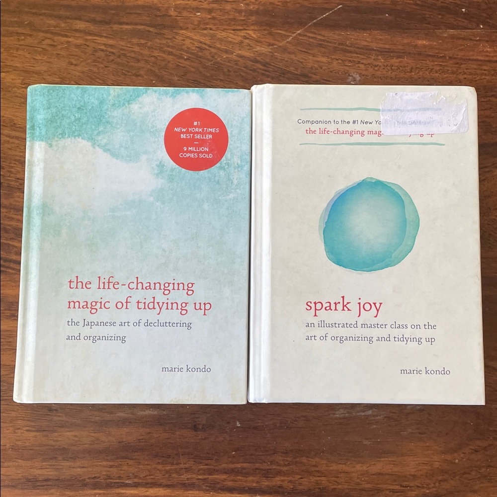 2 MARIE KONDO hardcover books (set of 2) Life-Changing Magic + Spark Joy